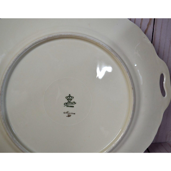 ALKA "Marion" Bavarian GORGEOUS Gold Flower Serving Plate Germany Antique 10.75 - Picture 3 of 3